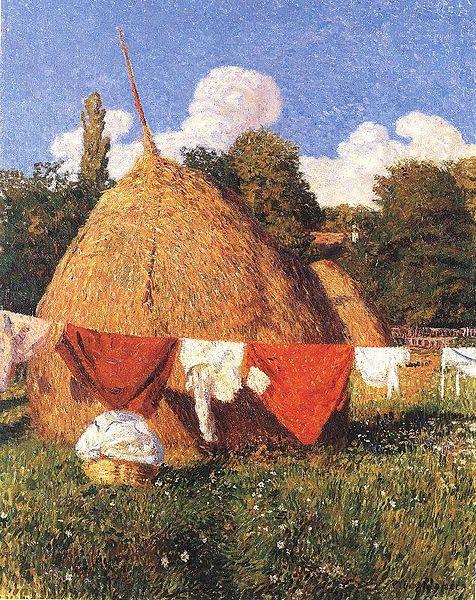 Bela Ivanyi-Grunwald Drying Clothes Norge oil painting art